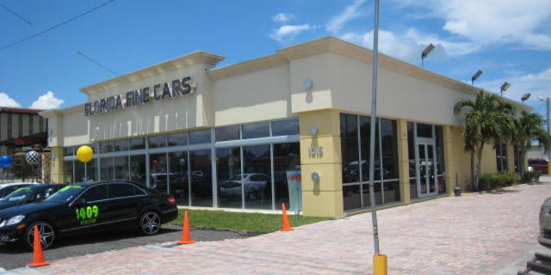 Florida fine cars . Hollywood florida Cut and remove front portion of existing building for widening the road and rebuilt 2013