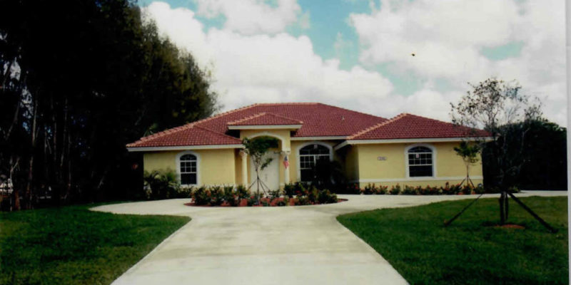 Design and construction of one storyt residence for mr. and mrs. Ameller 2200 s.f. living parkland florida 2001
